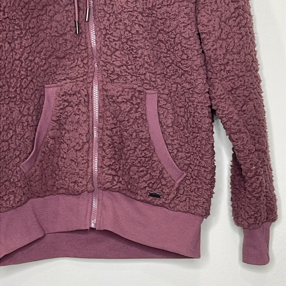 Andrew Marc Women's Teddy Fleece Full Zip Hooded Jacket - Picture 8 of 8